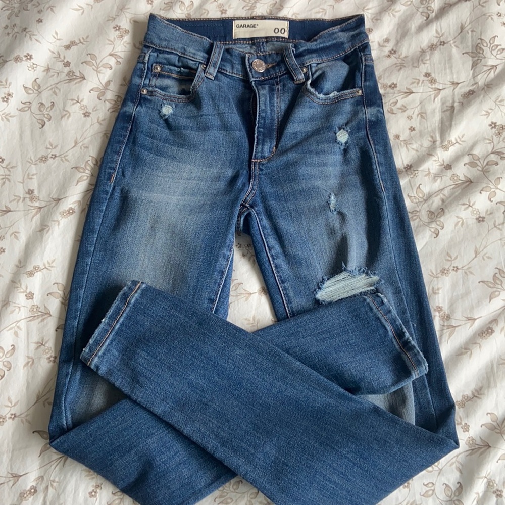 Garage Ripped Skinny Jeans